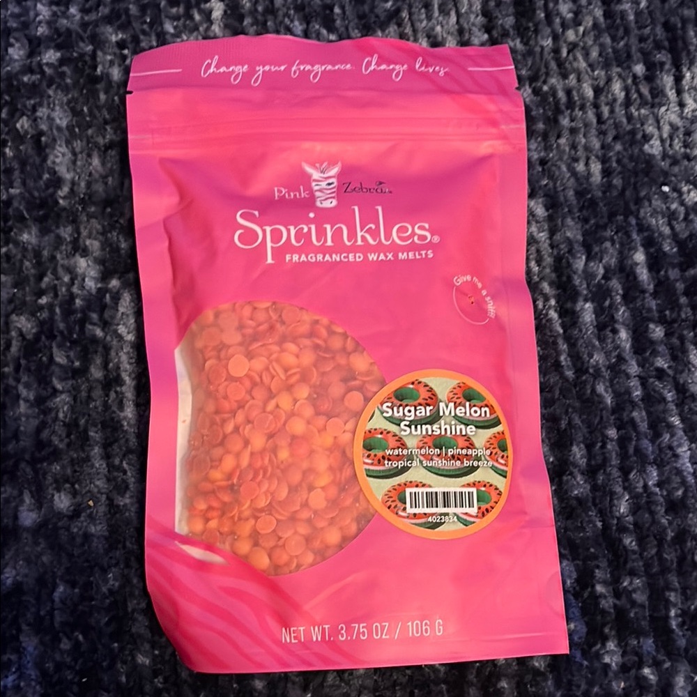 Pink Zebra Wax Sprinkles - Sugar Melon Sunshine
